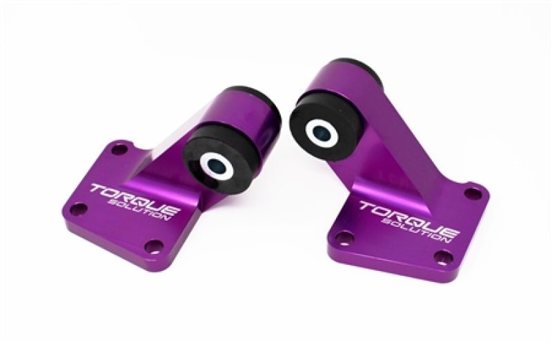 Torque Solution Billet Rear Differential Mounts - Purple (EVO VII - IX) - Torque Solution