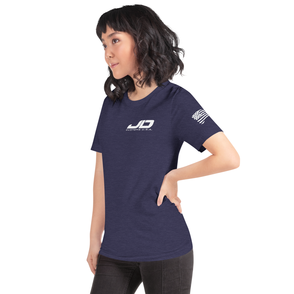 Camiseta de manga corta para mujer JD Customs USA
