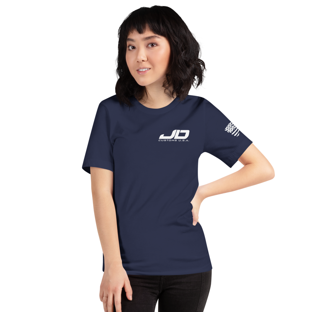 Camiseta de manga corta para mujer JD Customs USA