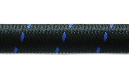 Vibrant - 10 AN Two - Tone Black/Blue Nylon Braided Flex Hose (10 foot roll) - Vibrant