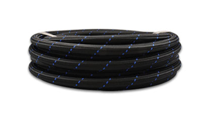 Vibrant - 10 AN Two - Tone Black/Blue Nylon Braided Flex Hose (10 foot roll) - Vibrant