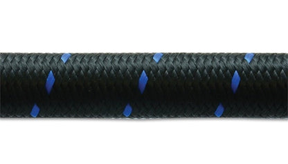 Vibrant - 10 AN Two - Tone Black/Blue Nylon Braided Flex Hose (10 foot roll) - Vibrant