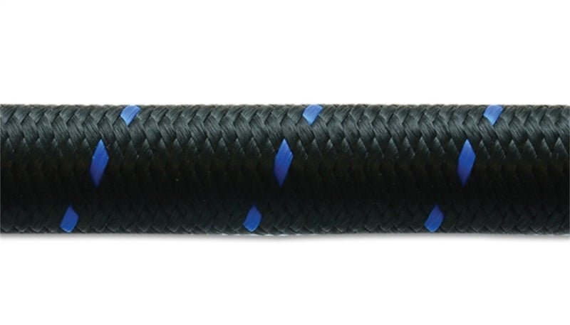 Vibrant - 10 AN Two - Tone Black/Blue Nylon Braided Flex Hose (10 foot roll) - Vibrant