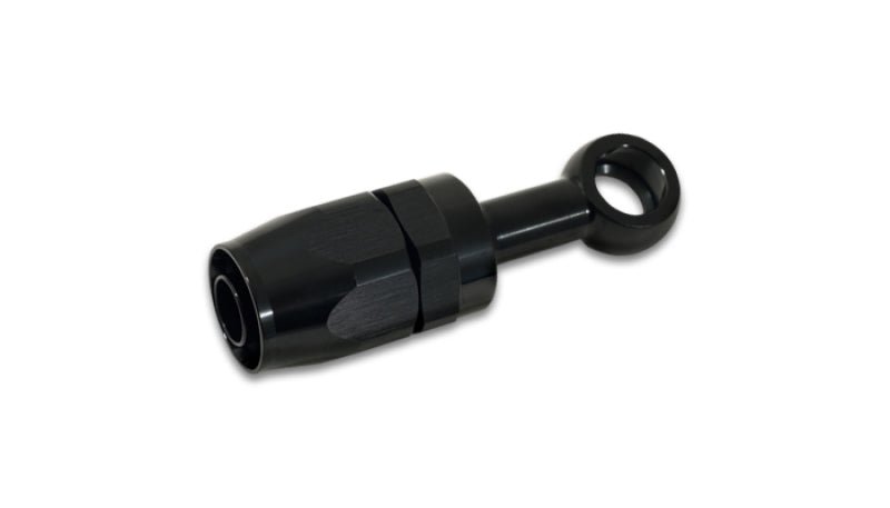 Vibrant - 10AN Banjo Hose End Fitting for use with M14 or 9/16in Banjo Bolt - Aluminum Black - Vibrant