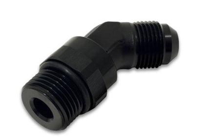 Vibrant - 10AN Male to Male - 10AN Straight Cut 45 Degree Adapter Fitting - Anodized Black - Vibrant