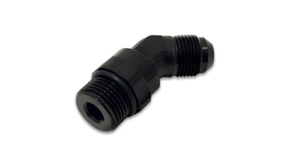 Vibrant - 10AN Male to Male - 10AN Straight Cut 45 Degree Adapter Fitting - Anodized Black - Vibrant