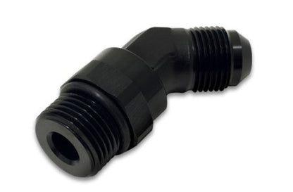 Vibrant - 10AN Male to Male - 8AN Straight Cut 45 Degree Adapter Fitting - Anodized Black - Vibrant