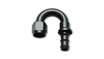 Vibrant - 10AN Push - On 180 Deg Hose End Fitting - Aluminum - Vibrant