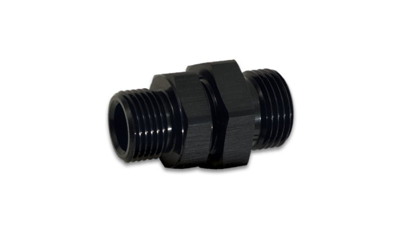 Vibrant - 10AN to - 8AN ORB Male to Male Union Adapter - Anodized Black - Vibrant