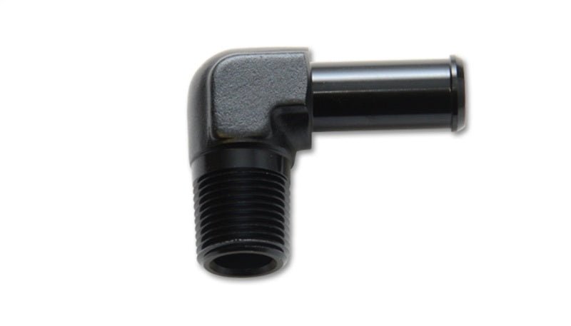 Vibrant 1/2 NPT to 5/8in Barb Straight Fitting 90 Deg Adapter - Aluminum - Vibrant