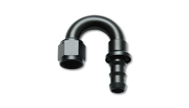 Vibrant - 12AN Push - On 180 Deg Hose End Fitting - Aluminum - Vibrant