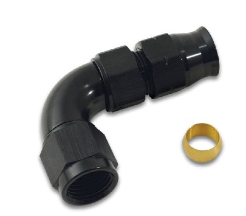 Vibrant 1/2In Tube to - 8AN Female 90 Degree Union Adapter Fitting w/ Olive Inserts - Vibrant