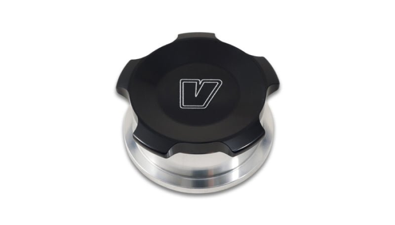 Vibrant 1.5in OD Aluminum Weld Bungs w/ Black Anodized Threaded Cap (incl. O - Ring) - Vibrant