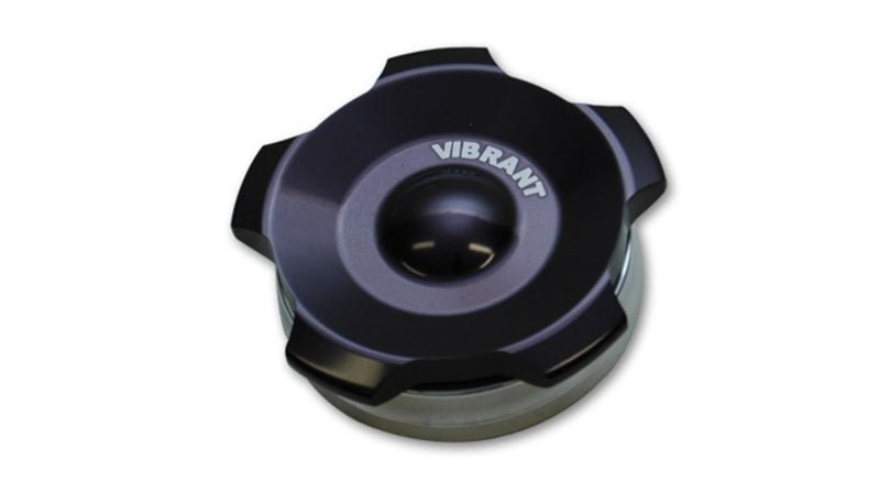 Vibrant 2.75in OD Aluminum Weld Bungs w/ Anodized Black Aluminum Threaded Cap (incl. O - Ring) - Vibrant