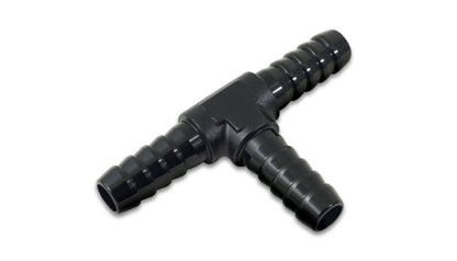 Vibrant 3/8in Barbed Tee Adapter - Black Anodized - Vibrant