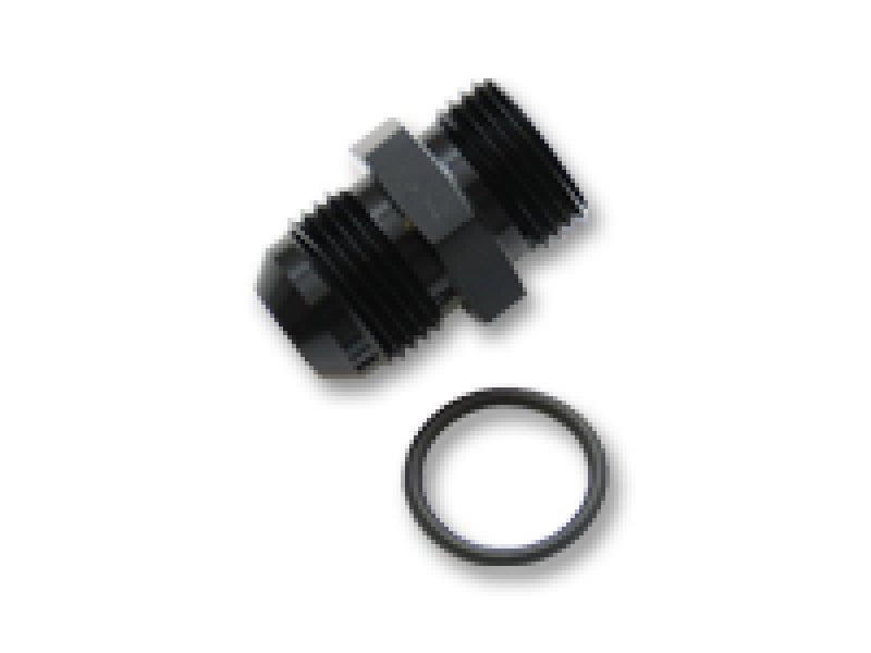 Vibrant - 3AN Male Flare to - 3 ORB Male Straight Adapter w/O - Ring - Anodized Black - Vibrant