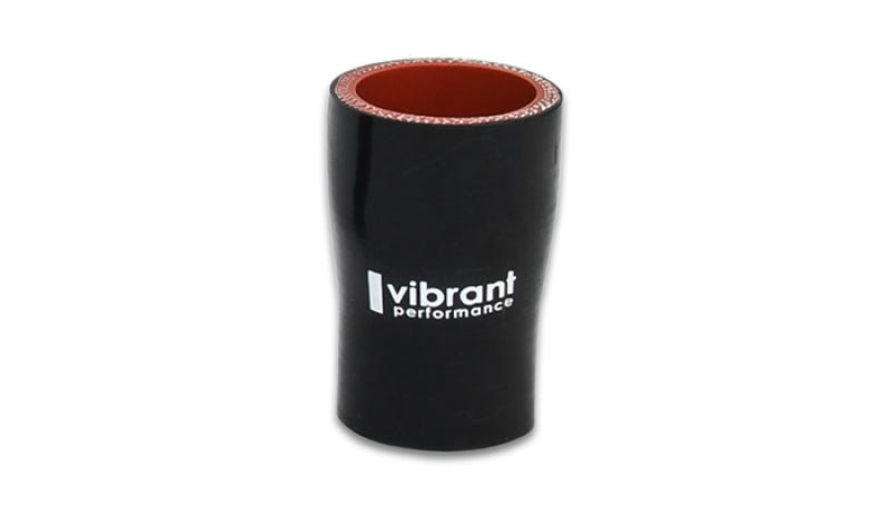 Vibrant 4 Ply Aramid Reducer Coupling 1.5in Inlet x 1in Outlet x 3in Length - Black - Vibrant