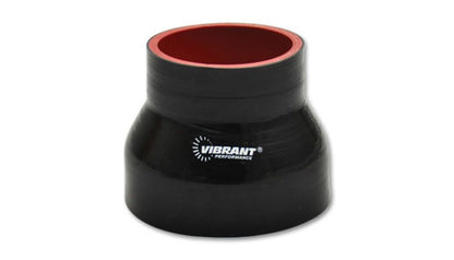 Vibrant 4 Ply Reducer Couper 1.5in ID x 1.375in ID x 3in Long - Black - Vibrant