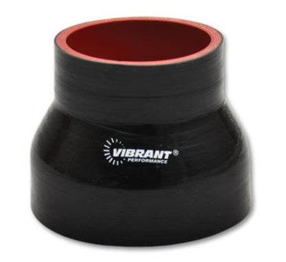 Vibrant 4 Ply Reducer Couper 3.5in ID x 3.75in ID x 3.0in Long - Black - Vibrant