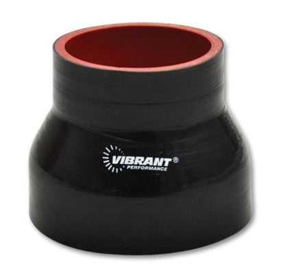 Vibrant 4 Ply Reducer Couper 3in ID x 3.75in ID x 3in Long - Black - Vibrant