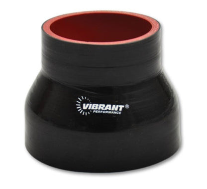 Vibrant 4 Ply Reducer Coupler 3in ID x 2.5in ID x 4.5n Long - Black - Vibrant