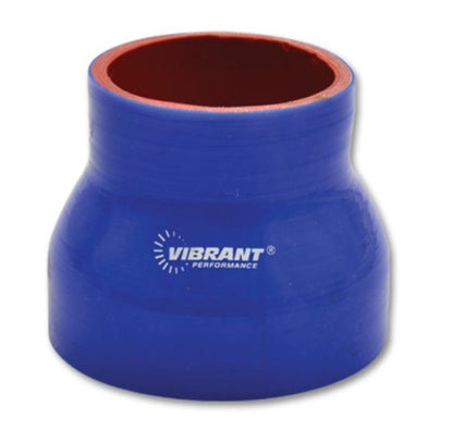 Vibrant 4 Ply Reducer Coupler 3in ID x 2.5in ID x 4.5n Long - Blue - Vibrant