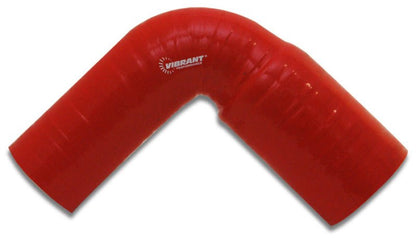 Vibrant 4 Ply Reinforced Silicone 90 degree Transition Elbow - 2.75in I.D. x 3in I.D. (RED) - Vibrant