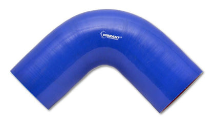 Vibrant 4 Ply Reinforced Silicone Elbow Connector - 1.75in I.D. - 90 deg. Elbow (BLUE) - Vibrant