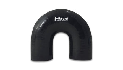 Vibrant 4 Ply Reinforced Silicone Elbow Connector - 3in ID x 4.25in Leg 180 Deg Elbow (BLACK) - Vibrant