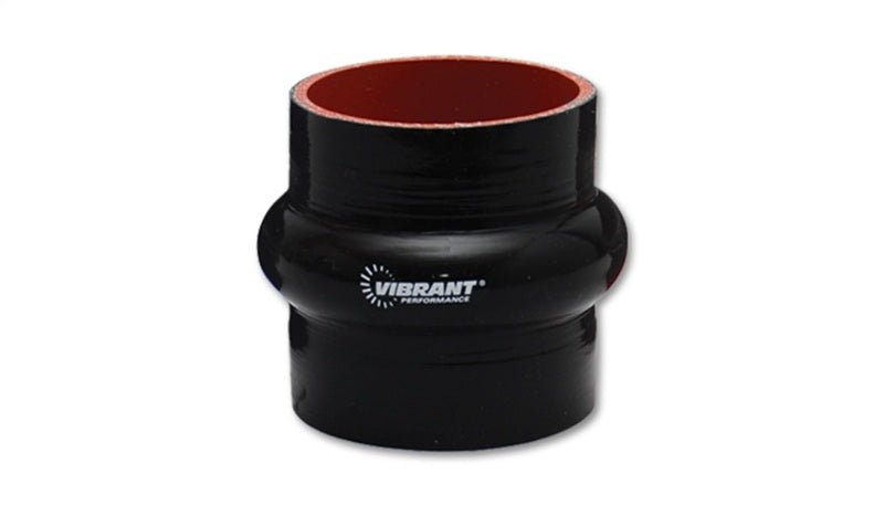 Vibrant 4 Ply Reinforced Silicone Hump Hose Connector - 1.5in I.D. x 3in long (BLACK) - Vibrant