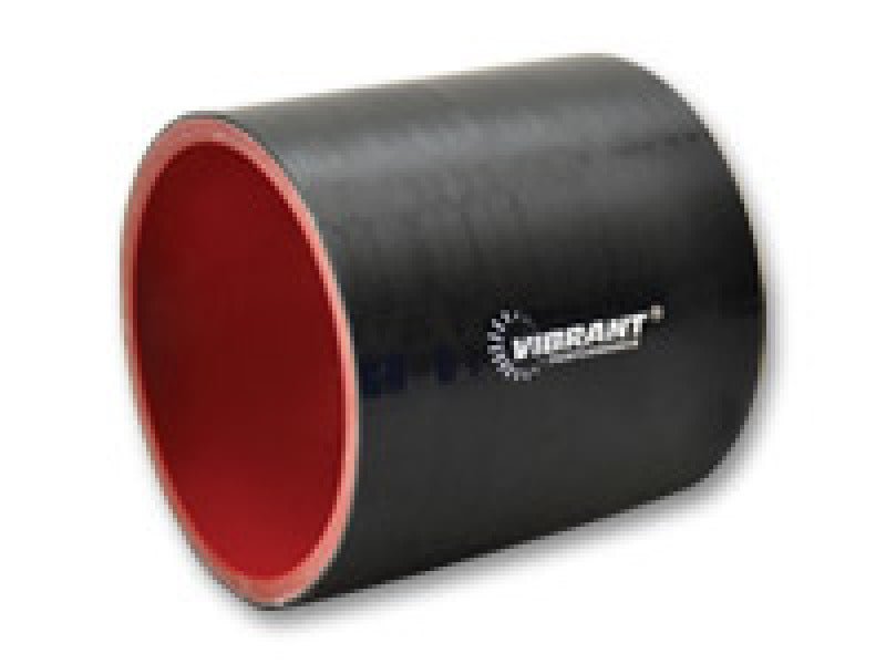 Vibrant 4.25in I.D. x 3in Long Gloss Black Silicone Hose Coupling - Vibrant