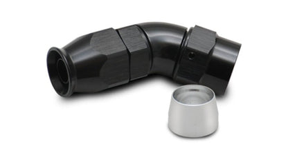 Vibrant - 6AN 45 Degree Elbow Hose End Fitting for PTFE Lined Hose - Vibrant