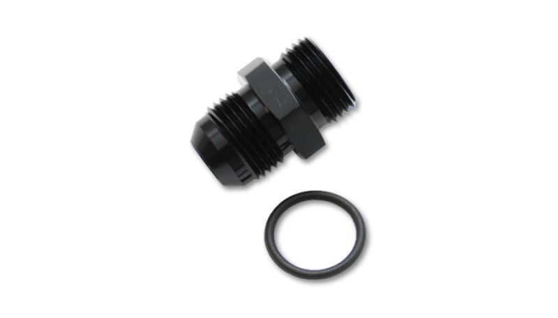 Vibrant - 6AN Male Flare to - 12 ORB Male Straight Adapter w/O - Ring - Anodized Black - Vibrant