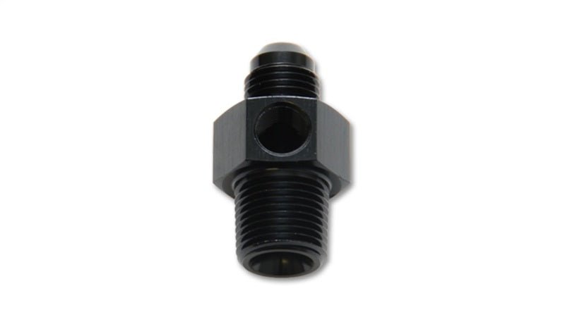 Vibrant - 6AN Male to 1/4in NPT Male Union Adapter Fitting w/ 1/8in NPT Port - Vibrant