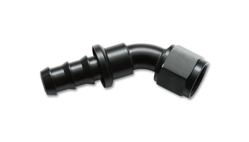 Vibrant - 6AN Push - On 45 Deg Hose End Fitting - Aluminum - Vibrant