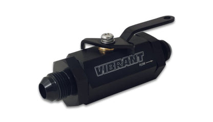 Vibrant - 6AN to - 6AN Male Shut Off Valve - Black - Vibrant