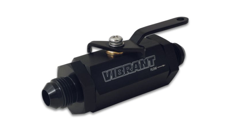 Vibrant - 6AN to - 6AN Male Shut Off Valve - Black - Vibrant