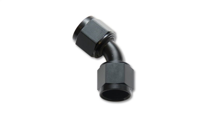 Vibrant - 6AN X - 6AN Female Flare Swivel 45 Deg Fitting ( AN To AN ) - Anodized Black Only - Vibrant