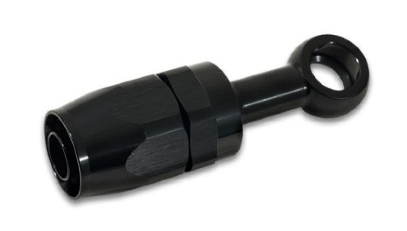 Vibrant - 8AN Banjo Hose End Fitting for use with M12 or 7/16in Banjo Bolt - Aluminum Black - Vibrant