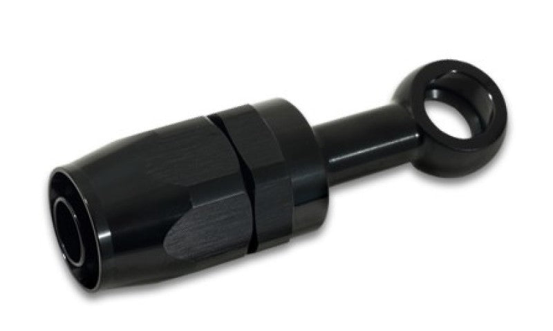 Vibrant - 8AN Banjo Hose End Fitting for use with M14 or 9/16in Banjo Bolt - Aluminum Black - Vibrant