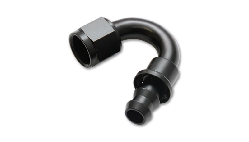 Vibrant - 8AN Push - On 150 Deg Hose End Fitting - Aluminum - Vibrant