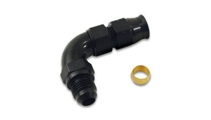 Vibrant 90 Degree 5/16in Tube to Male - 6AN Flare Adapter w/ Olive Inserts - Vibrant