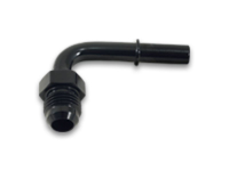 Vibrant 90 Degree Aluminum AN to Male Quick Connect Fitting - 8AN - 0.375in Barb Size - Vibrant