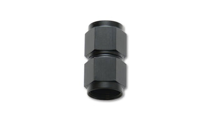 Vibrant Fitting Straight Coupler Union Adapter Female - 10 AN to Female - 12 AN Aluminum Black Anodize - Vibrant