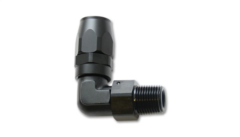 Vibrant Male NPT 90 Degree Hose End Fitting - 6AN - 1/4 NPT - Vibrant