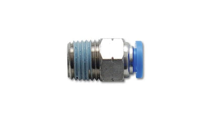 Vibrant Male Straight Pneumatic Vacuum Fitting (1/4in NPT Thread) - for 1/4in (6mm) OD tubing - Vibrant