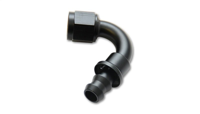 Vibrant Push - On 120 Degree Hose End Elbow Fitting - 8AN - Vibrant